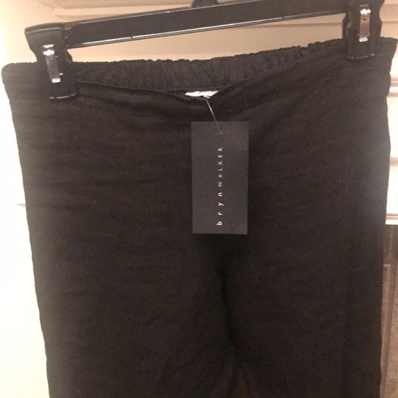 Bryn Walker Linen Capri Pants Black SZ XXS - Picture 3 of 8
